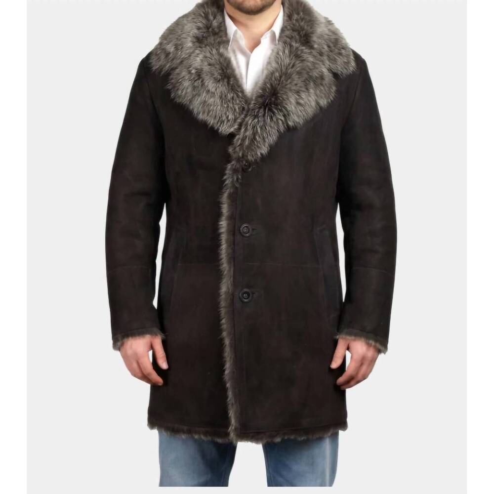 NEW LUSSO BENI harran pea coat in brown